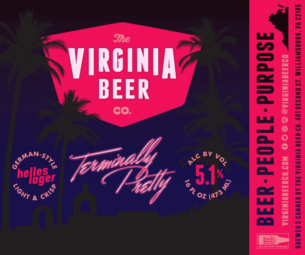 VirginiaBeerCo's tweet photo. We’re sending out ‘21 #MaltLife-style! Today we’re tapping ✌🏿 distinctly different crisp &amp; delightfully malt-forward styles:

🌴 Terminally Pretty | 5.1% abv German-Style Helles Lager [Draft + Cans]

🇬🇧 Lamb &amp; Flag | 4.2% abv English-Style Pub Ale [Draft]

——

🍺 12/30 | Noon 🍺 https://t.co/cOUFTWQ4Sq