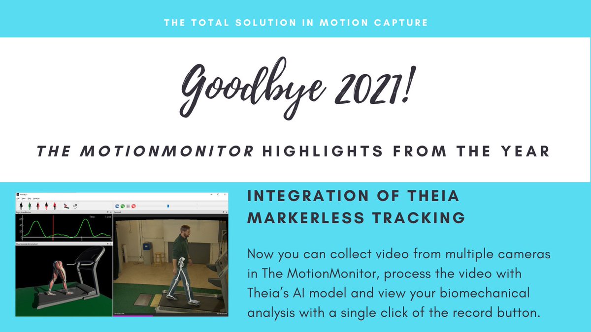 motionmonitor's tweet photo. Up next, our integration of @theiamarkerless! #TMMxGen collects multiple videos, synch'd with other data (#EEG, #eyetracking, #mocap, #force, #VR, etc.) #TMMxGen integrates with Theia #AI automatically. Collect & analyze #biomechanical data simply, all in a single app (4/6) https://t.co/9R0wDa3muu