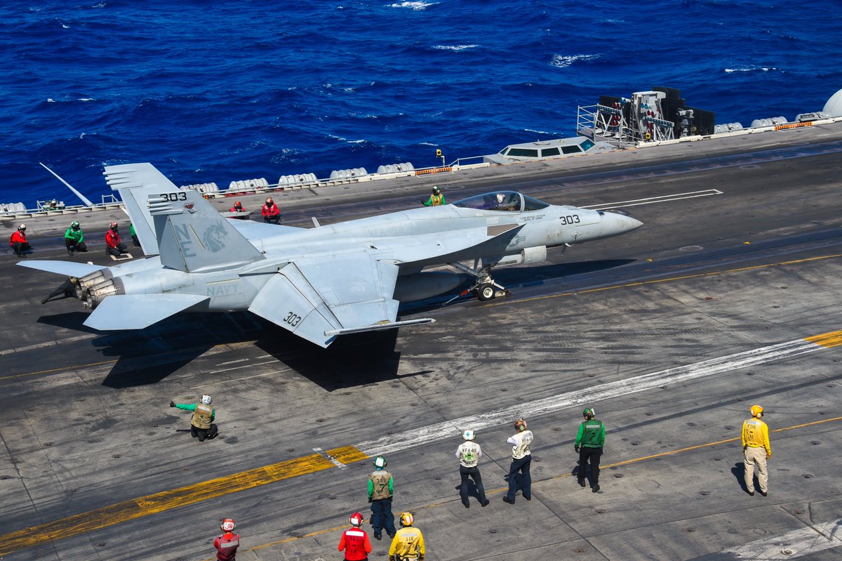 #USSCarlVinson conducting flight operations in @US7thFleet ensuring a #FreeandopenIndoPacific  #flynavy