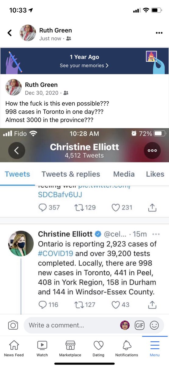 ruthgreen76's tweet photo. FB MEMORIES…
Last year I was shocked by almost 3000?
Today Ontario reports 13807 new cases!
#WeHaveFailed #ontpoli https://t.co/VkbGY3dSfP