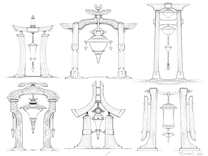 more lantern-gate sketches just for fun 