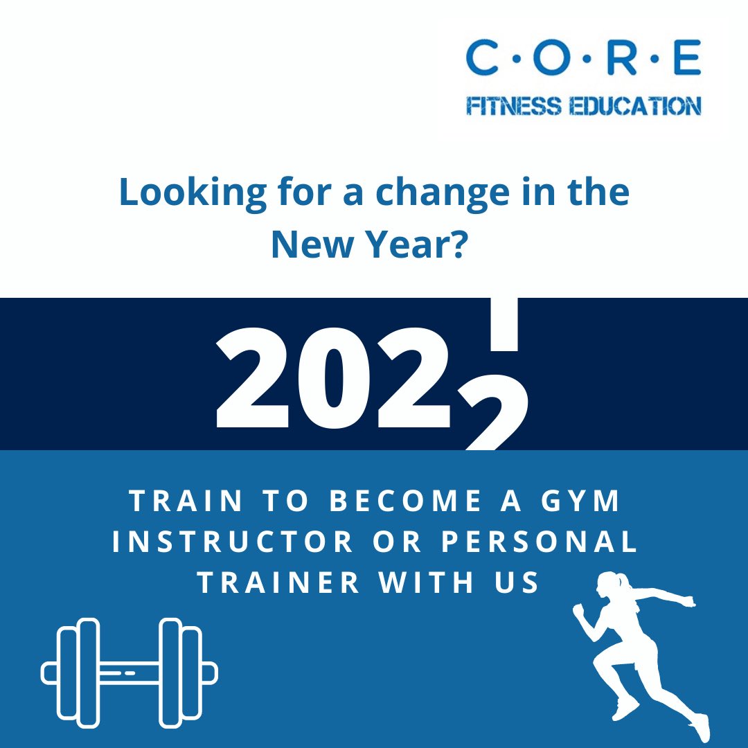 corefitnessed's tweet photo. Are you looking for a new adventure for 2022?! 🤔💭🧠

Why not train to become a gym instructor or personal trainer with one of our courses? The first Level 2 certificate in Gym Instructing starts in January and is filling up fast - don’t miss out on your chance so sign up! https://t.co/pWWm6oVBrT