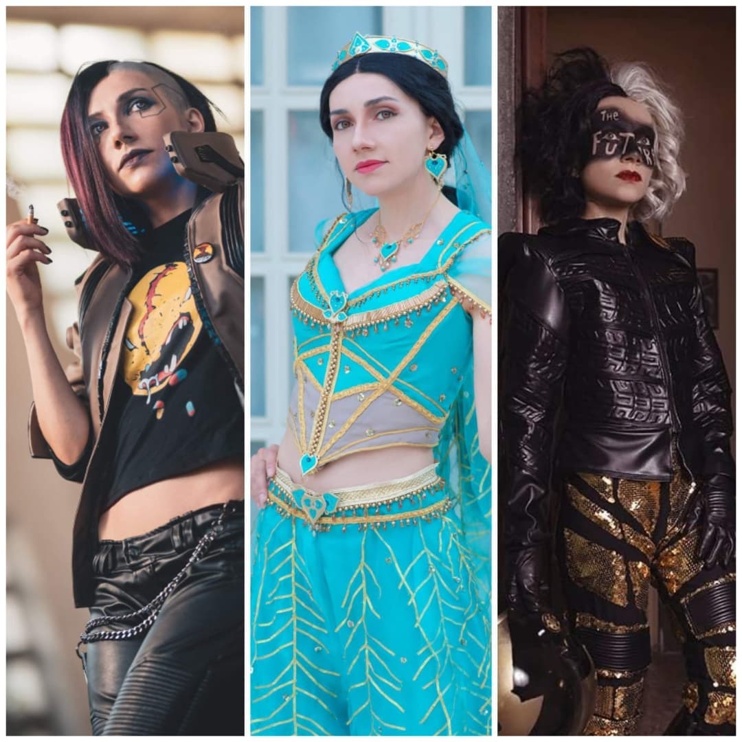 Shiva_Abarai's tweet photo. 2021 is coming to end and it's time to make a cosplay recap. This year I was able to make 3 new costumes, not so bad after all!
Which one is your favourite? Any new costume you would like me to make next year?
#cosplay #cosplan #cosplayrecap #cyberpunk2077 #cruella https://t.co/MNi6tFQJEp