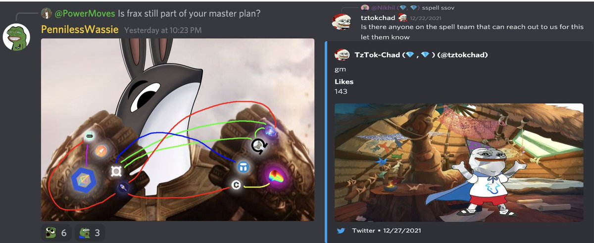 crypto_condom's tweet photo. Last night, @Tetranode was laying down alpha in the @ConvexFinance discord. 
He drew this very interesting diagram connecting @danielesesta's Abracadabra + @dopex_io. 👀
Further evidence includes @tztokchad's recent tweets wearing a 🧙‍♂️wizard hat...
...Wen leveraged options⁉️🙏 https://t.co/eVa9DYUaN6