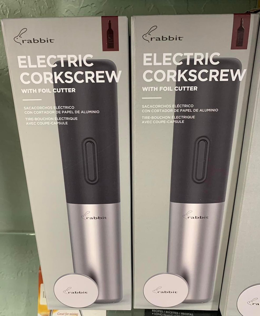 intlpantry's tweet photo. Get the NEW YEAR’S EVE 🎉Party Started with the RABBIT ELECTRIC CORKSCREW - makes uncorking wine a breeze. Simply place the electric corkscrew on top of the bottle, press the button and watch as the corkscrew does the work for you. 🍷 https://t.co/hJ4OfJZIFn