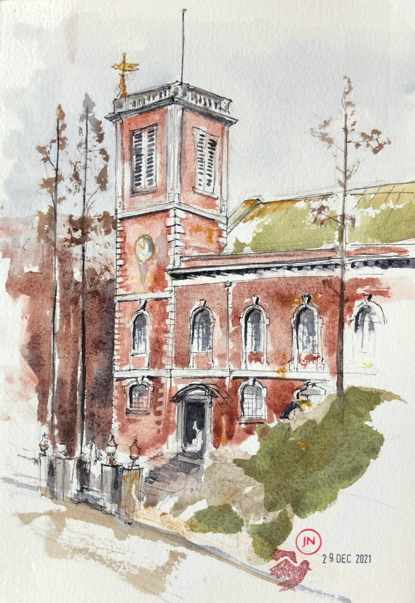 JaneNorthcote's tweet photo. St Andrew-by-Wardrobe, London EC4, sketched from the other side of Queen Victoria Street. 
A wonderful calm place next to a busy road.

More on my website: https://t.co/NCfPMRjCgs

#bythewardrobe @bythewardrobe #queenvictoriastreet #citychurch 
@urbansketchers @UrbSketchLondon https://t.co/uIvpVzaYgk