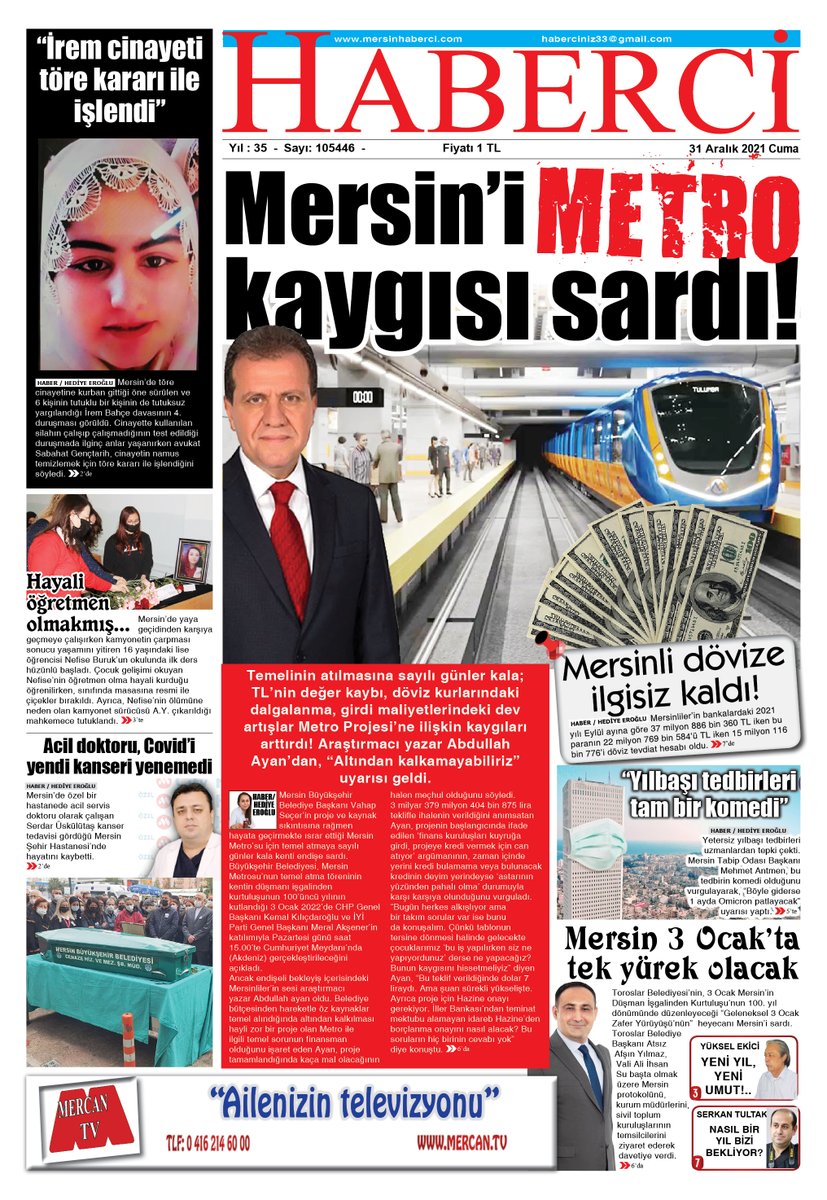 mersinhabercig's tweet photo. YEREL GAZETE OKU ŞEHRİNDEN HABERDAR OL, MERCAN TV İZLE SESİN DUYULSUN.
#Mersin #HaberciGazetesi https://t.co/QKlbsOMkkX
