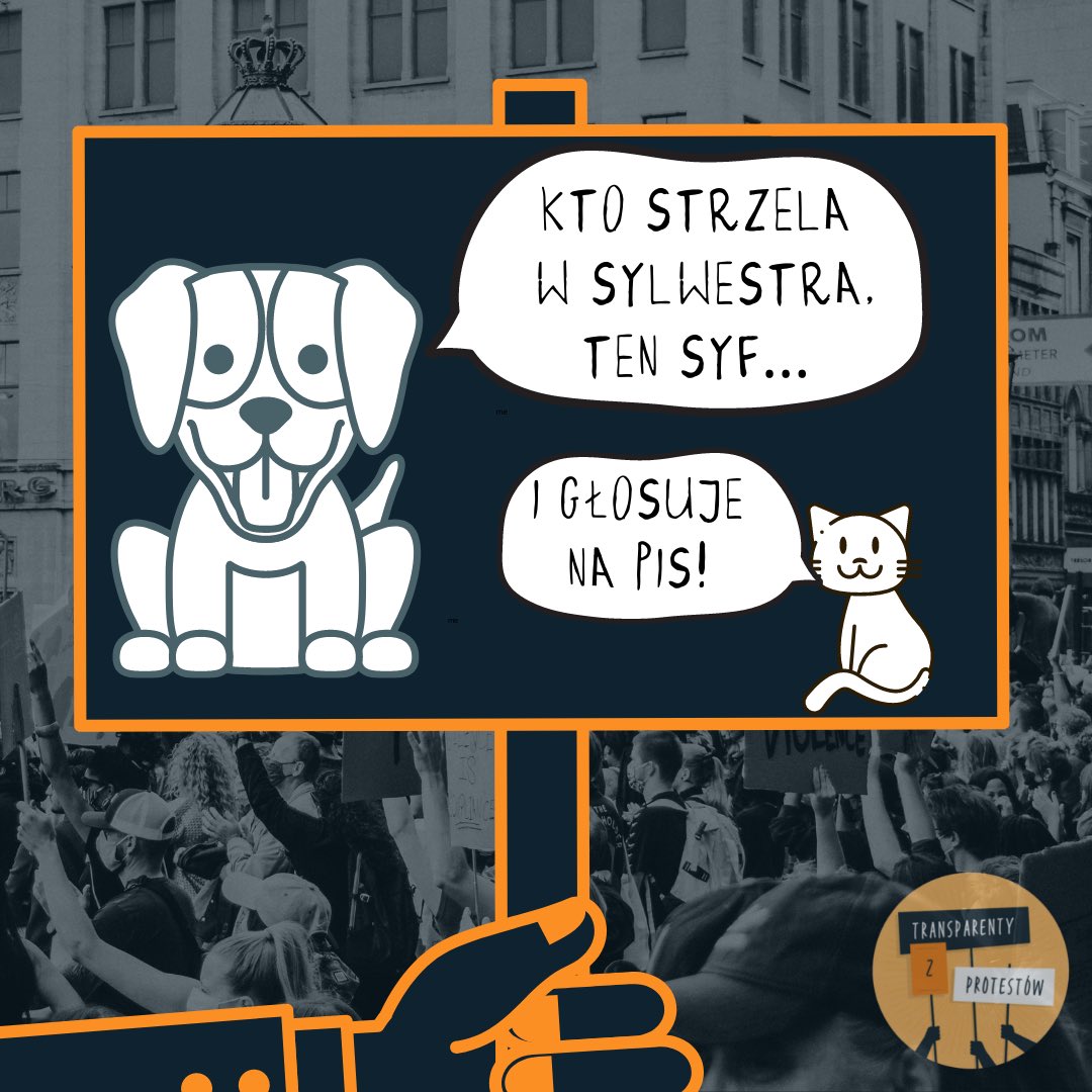 Kartony_Protest's tweet photo. #niestrzelamwsylwestra #sylwestermarzeń 
#TransparentyzProtestow https://t.co/VsT3vLrYqe