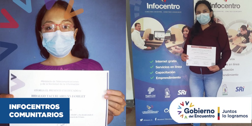 #ElOro Infocentro Salatí realizó la entrega de certificados a los usuarios que participaron de los cursos PLANADI y  virtuales de Claro