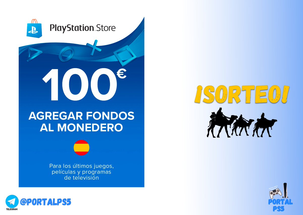 PortalPS5 🎮 (@portal_ps5) on Twitter photo 🔥 Sorteamos 100€ de saldo PSN 🔥
PASOS :
➡️ RT a este Tweet + seguirnos en Twitter <a href="/portal_ps5/">PortalPS5 🎮</a>
➡️ Seguir nuestro canal de Ofertas y avisos de stock de PS5 :
t.me/portalps5
➡️ Seguir nuestro canal de recomendaciones de PS5 :
t.me/portalps5recom… 🔥 Sorteamos 100€ de saldo PSN 🔥
PASOS :
➡️ RT a este Tweet + seguirnos en Twitter <a href="/portal_ps5/">PortalPS5 🎮</a>
➡️ Seguir nuestro canal de Ofertas y avisos de stock de PS5 :
t.me/portalps5
➡️ Seguir nuestro canal de recomendaciones de PS5 :
t.me/portalps5recom…