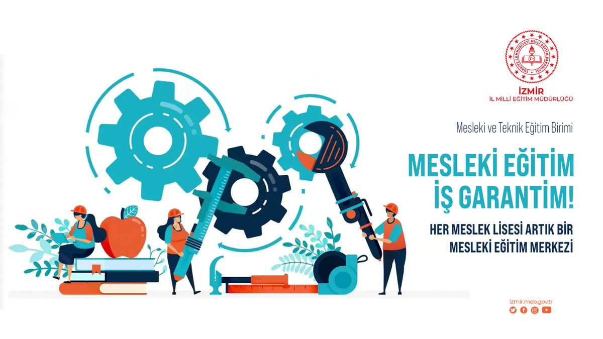 izmir_ilmem's tweet photo. MESLEKİ EĞİTİM MERKEZLERİ
EĞİTİMDE FIRSAT EŞİTLİĞİ SAĞLAR

Çeşitli sebeplerle eğitimini yarıda bırakarak iş hayatına atılmış bulunan gençlerimizin eğitim ihtiyacını karşılamak suretiyle eğitimde fırsat eşitliğine katkı sağlar.

@tcmeb @MucahitYentur https://t.co/IHHbZ5XW7N