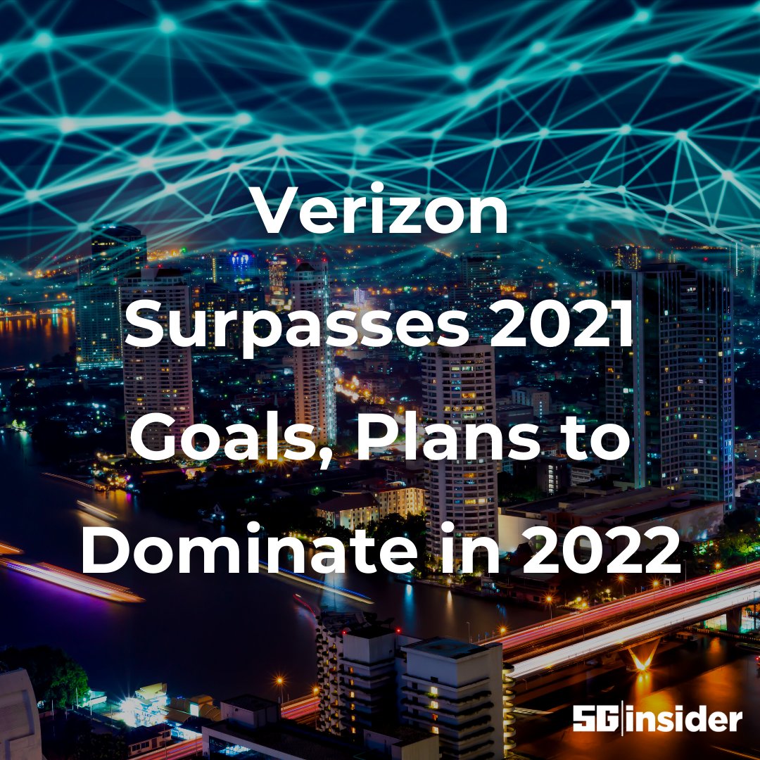 5Ginsider's tweet photo. Verizon beat its 2021 coverage goals with over 14,000 new mmWave cell sites going live this year. As 2022 approaches, Verizon says it has big plans for the new year. 👉 https://t.co/RtH2jtbOMD #5Ginsider #5Gnews #5Gtechnology #5Gtech #Verizon #VerizonUWB #UWB #Verizon5G https://t.co/TqQ6LKClMy