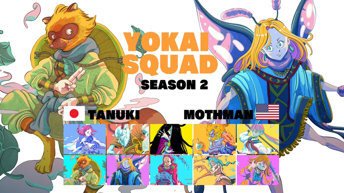 NEW DROP ,NEW COLLECTION, NEW CHAIN : YOKAI SQUAD SEASON2
When the gods want to judge humans  The only salvation of human is the Yokai  enemy of the gods.
Click
crypto.com/nft/collection…

#Cryptocom
#nft
#nftcollector
#NFTThaicommunity 
#NFTMARKETPLACE
#nftcollectors
#nftart
#CRO