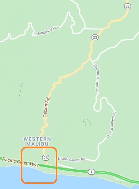 CaltransDist7's tweet photo. Decker Canyon/Malibu: State Route 23 is closed on the south end at State Route 1 (PCH) due to mud & rock slides. Crews are checking the north end of SR-23 in Westlake. #slides #SR23 https://t.co/cTSARdcxhf