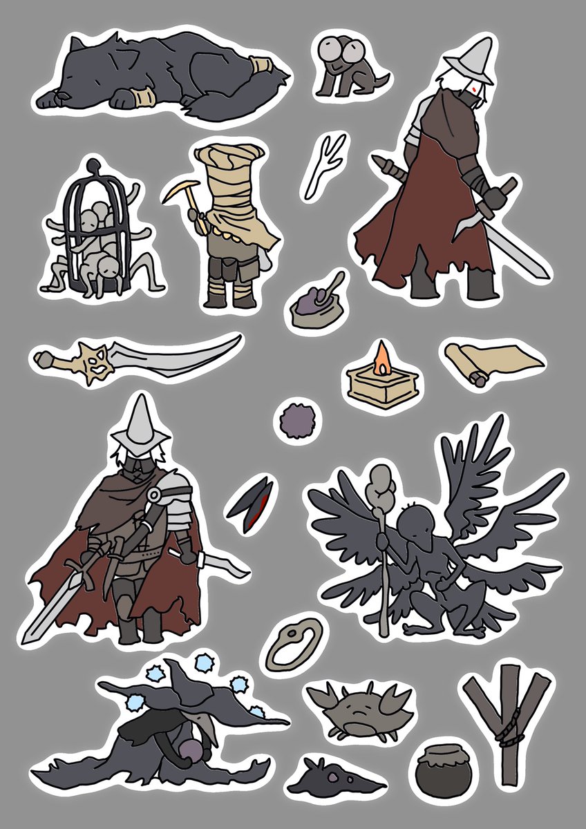 #darksouls3
#DarksoulsIII 
#darksouls

是之前的黑暗之魂贴纸! 