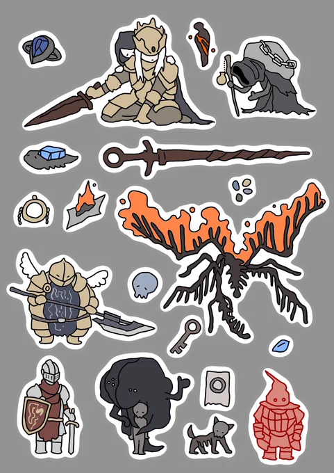 #darksouls
#DarkSouls3 

之前画的黑暗之魂的贴纸! 