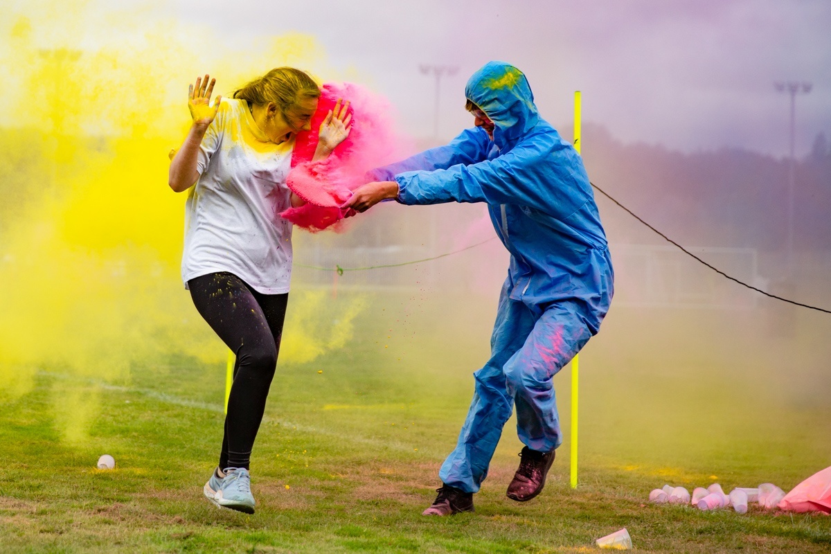 NorthLindsey's tweet image. Our colour run was a lot of fun, it was lovely to see both students and staff participate in this annual extravaganza! #September2021