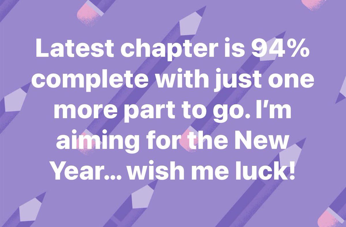 KmixxFics's tweet photo. Here is an update for everyone on the latest chapter. Was hoping to have it done for Christmas but work and life got in the way so wish me luck for New Years… cause I’m gonna need it. https://t.co/4PNxy2g4Bk