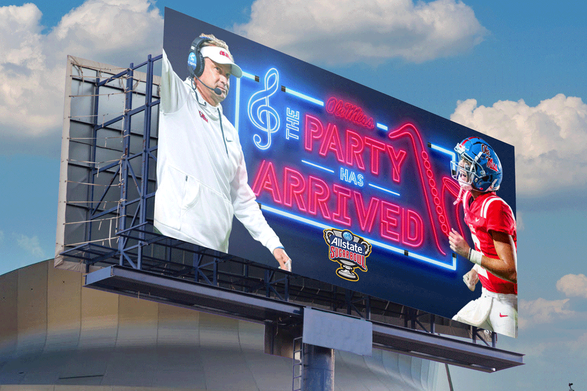 OleMissFB's tweet photo. 🥳 Welcome to Nola, Rebs.

#HottyToddy https://t.co/yjlHnkfBEu