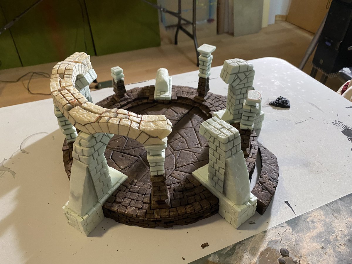 JulianWeber20's tweet photo. I’m calling it “done”, well, the foam-work is done. Now onto painting and weathering and green keeping. #wip #LOTR20 #weathertop #amonsul #mesbg #lotr #hdr https://t.co/vHV2W8Df1c
