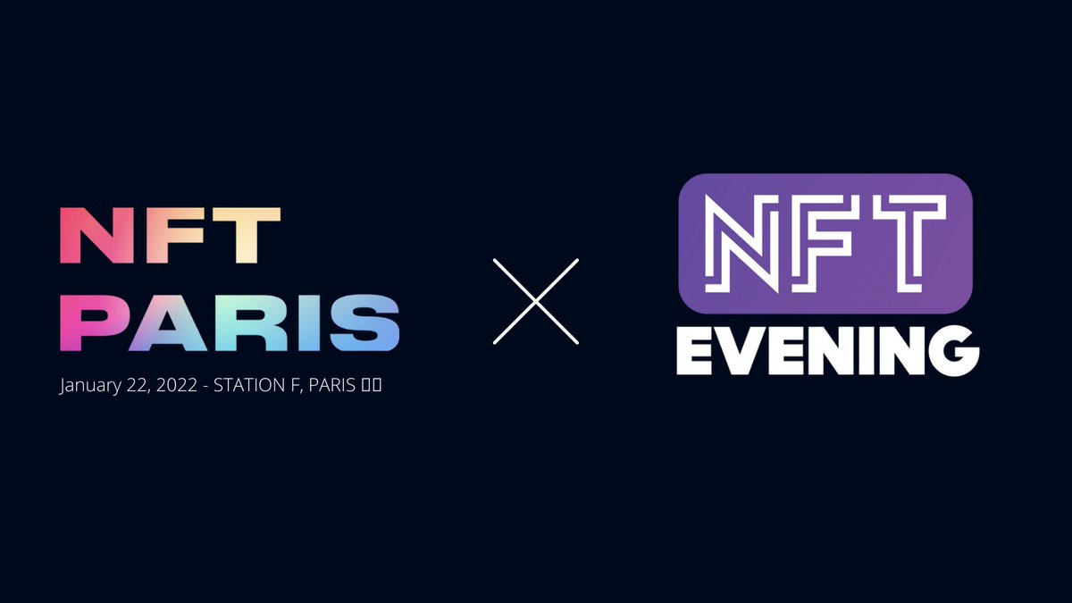 NFT Evening is proud to be a media partner of <a href="/nft_paris/">NFT Paris</a>!
➡️ nftparis.xyz

To celebrate, we are offering you a chance to win a ticket to NFT Paris event!
🟣 Follow <a href="/nft_paris/">NFT Paris</a> + <a href="/NFTevening/">NFTevening ɢᴍ</a>
🟣 Like+Comment+Retweet this Tweet

Winner: Jan. 07 2pm CET 🕘

#NFT #Giveaway