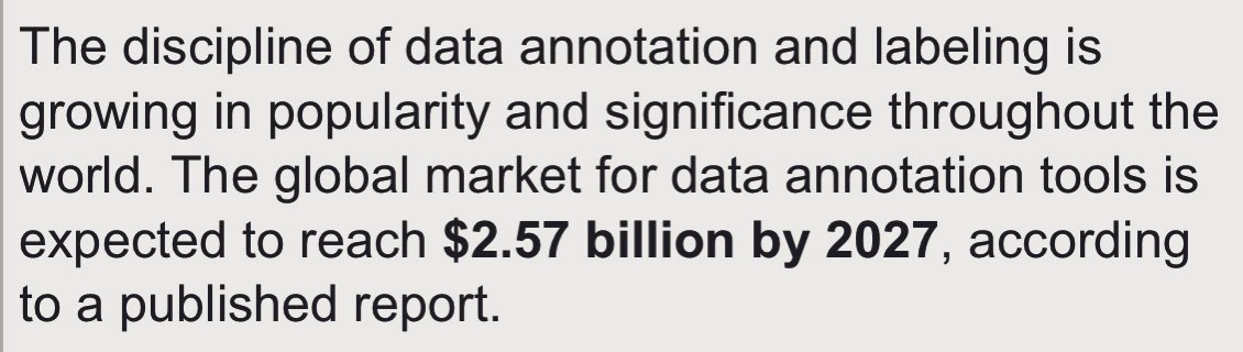 KirkDBorne's tweet photo. An #AI model is only as good as the data it is fed — #DataAnnotation provides valuable #LabeledData to #NLProc and #ComputerVision models. See this list of data annotation firms: https://t.co/2S9YjFVkuR
———
#abdsc #MachineLearning #DeepLearning #BigData #DataScience #DataStrategy https://t.co/S2fTjLaI4a