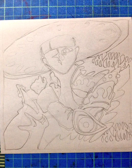 コレはシンプルに左右間違えて下描きしてしまったフリオ君。 