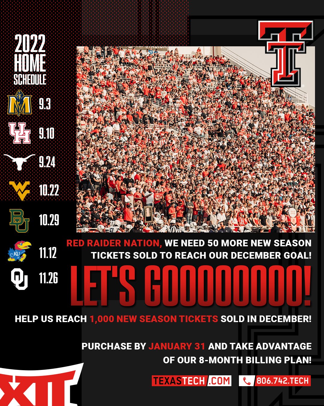 Texas Tech Football on X: 'Let's keep the momentum going! 