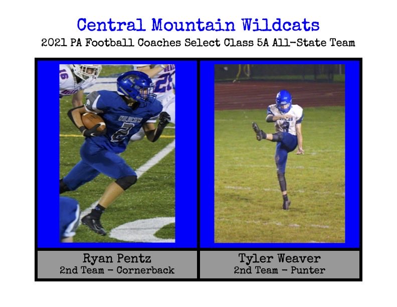 Congrats to <a href="/tylerw_03/">Tyler Weaver</a>  and <a href="/RyanPentz3/">Ryan Pentz</a> for their PA Football Coaches Select All State Selections.