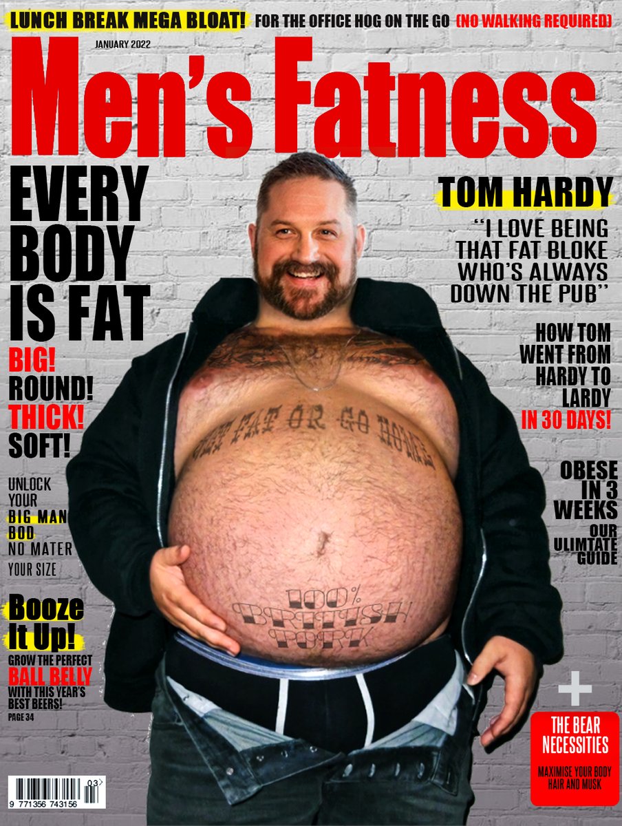 Another issue of Men's Fatness #weightgain #fatmorph