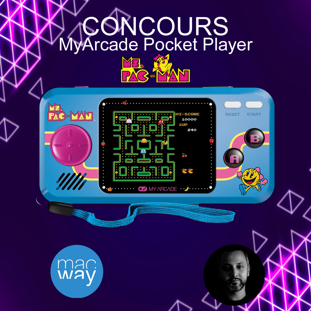 consollection's tweet photo. #CONCOURS #Retrogaming 🕹️
Une console retro #dreamgear à gagner :
MyArcade Pocket Player Ms.Pac-Man avec 3 jeux
♻️#RT ce tweet
✅#Follow @macway_fr 
✅#Follow @consollection
🕔TAS le 03/01/22 à 23h59
Bonne chance à tous ! 🍀
Découvrez la console sur ⤵️
https://t.co/ZaekSKkg5z https://t.co/pqPIV2aXI6