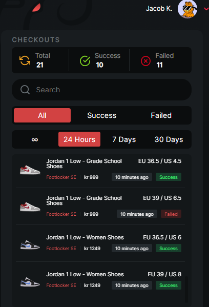 JacobKarlsson14's tweet photo. a few j1 lows from this morning, Thanks alot @GaneshBot @GaneshCooked @AutoSnkr https://t.co/N04V6h9e1N