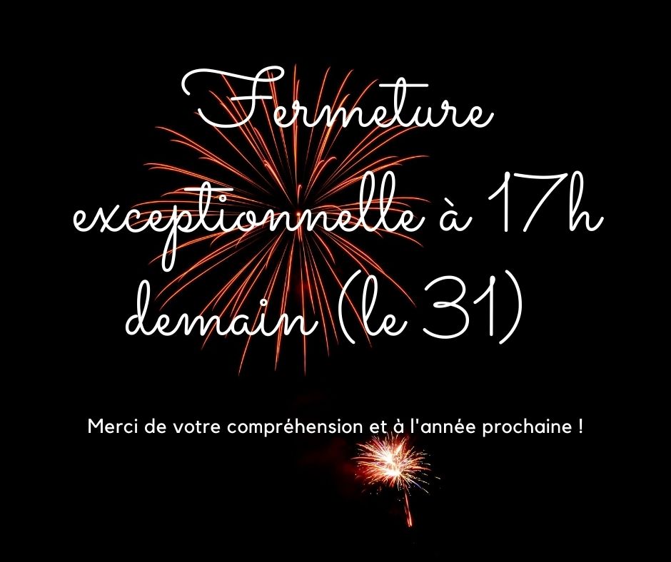 StoryBD's tweet photo. Demain : fermeture exceptionnelle du magasin à 17h.

Merci pour votre compréhension et à l'année prochaine !
Toute l'équipe de Story-BD vous souhaite de belles fêtes de fin d'année 🥳🤩 https://t.co/pOno0l9Vvq