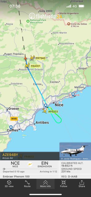 Gisteren belde om 23.30 uur een klant dat zijn lijndienst vanuit Nice was geannuleerd en vandaag om 09.00 uur in Eindhoven moest zijn. Om 00.45 uur was alles geregeld en vanochtend vloog hij comfortabel per privéjet naar Eindhoven Airport.