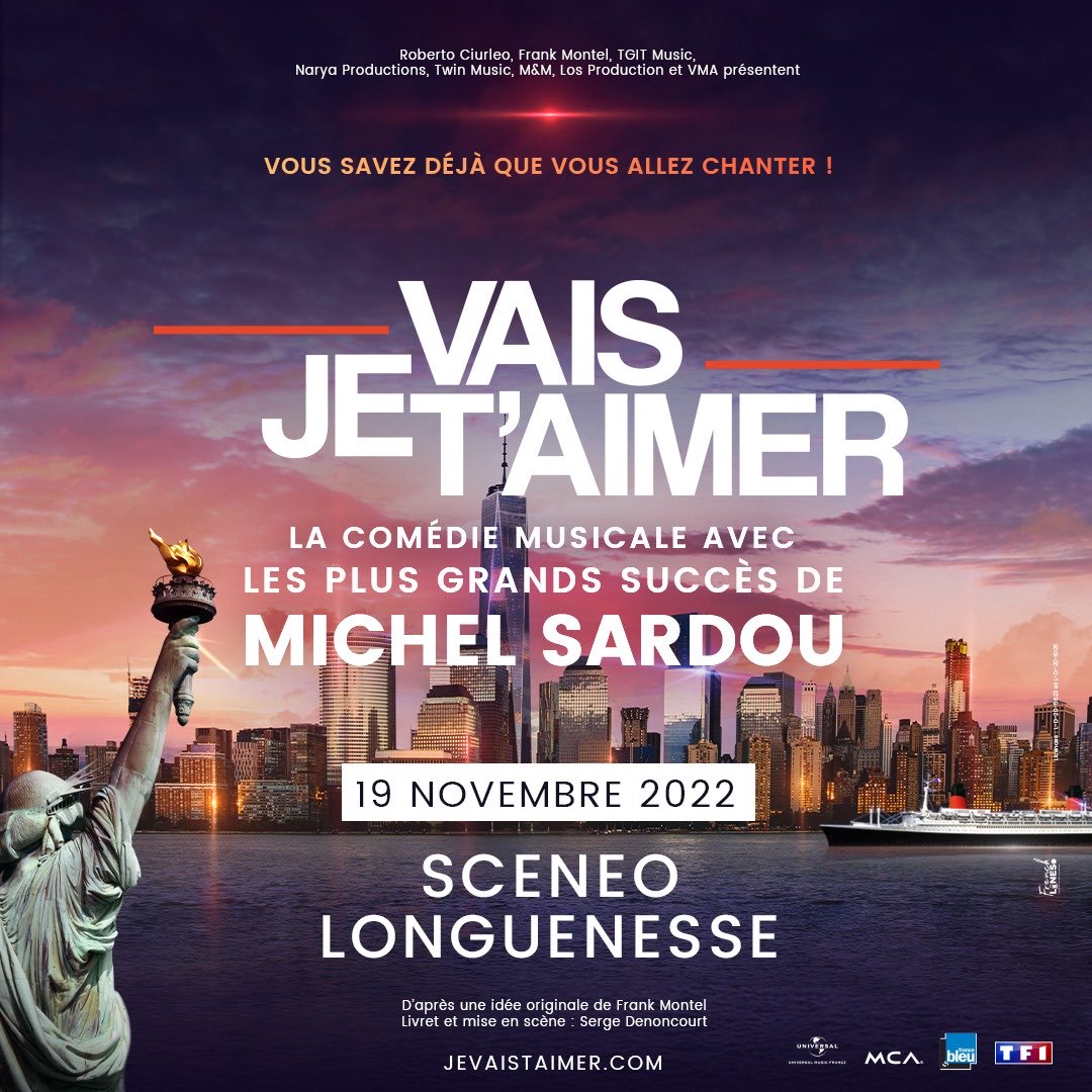 jevaistaimeroff's tweet photo. Saint-Omer, nous vous avions promis de revenir !
Après des semaines de répétitions au #Sceneo à #Longuenesse, JE VAIS T'AIMER sera là le 19 novembre 2022 avec toute sa troupe !

Réservez dès à présent vos places : https://t.co/CLCLNgYfWl
#jevaistaimer #comdiemusicale #sardou https://t.co/DvUUTSv8Xz