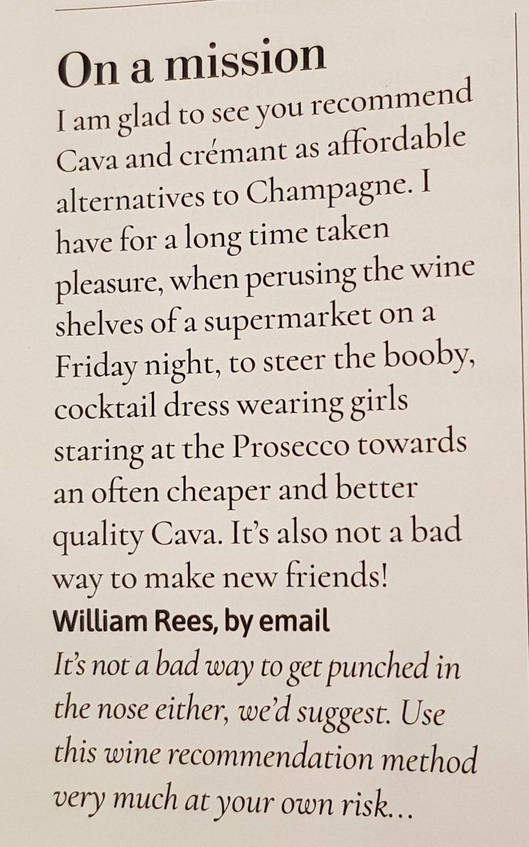Stunned to see <a href="/Decanter/">Decanter</a> publishing this so-called letter. 'Booby, cocktail dress wearing girls'? Ugh.