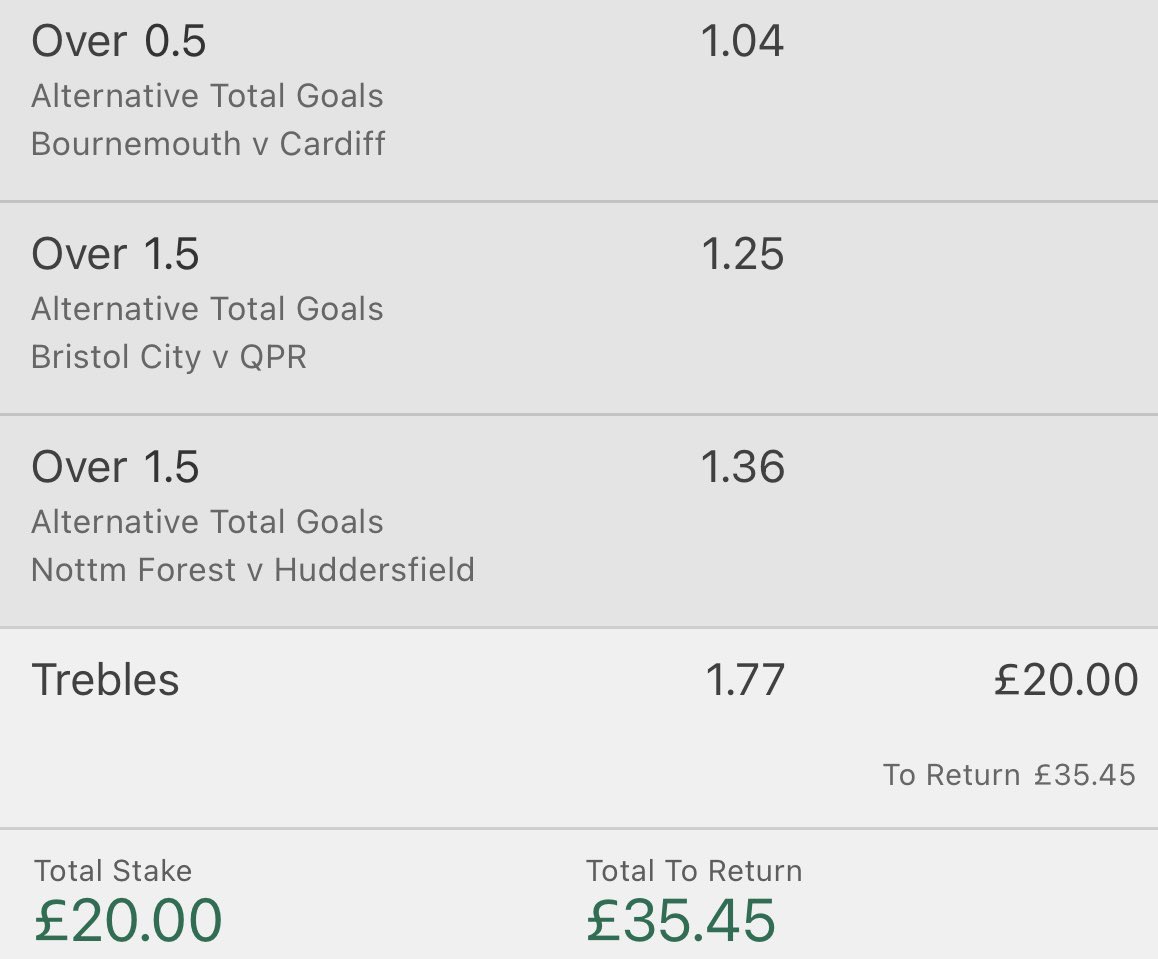 Betmachinepro's tweet image. 🪙 Bank stuffing bet 💰

       Treble 1.77 odds

Start a what you can afford to lose           keep it fun!