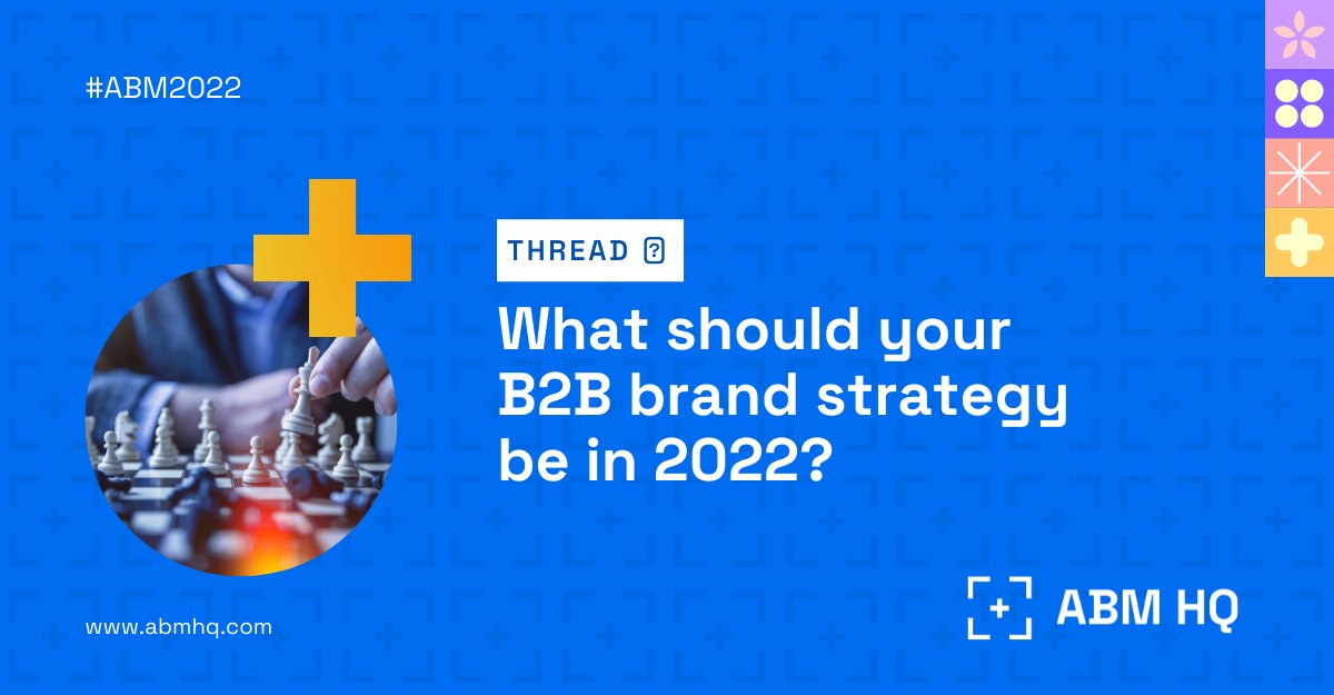 ABMhqOfficial's tweet photo. What should be your B2B brand strategy in 2022? (🧵)

We know that this is the year-end with reviews and planning that set things in motion, but considering this one thing can make a big difference. 

#Branding #marketing @b2b #productmarketing #brand https://t.co/bJ6fX8BZ68