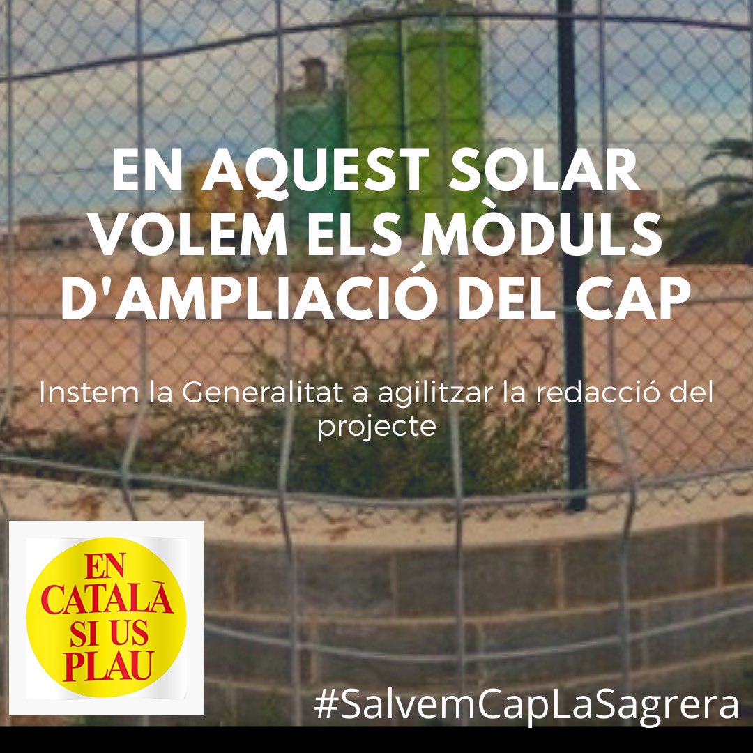 SalvemCAPSgr's tweet photo. Acaba l'any sense tenir informació per part de @icscat sobre l’estat dels plans per a la construcció dels mòduls. Reclamem la creació d'una comissió de seguiment de les obres d'ampliació del #CapSagrera amb la col·locació dels mòduls promesos.
#EnsHiPosem❓ 
@icscat❓ https://t.co/k906oxyryh