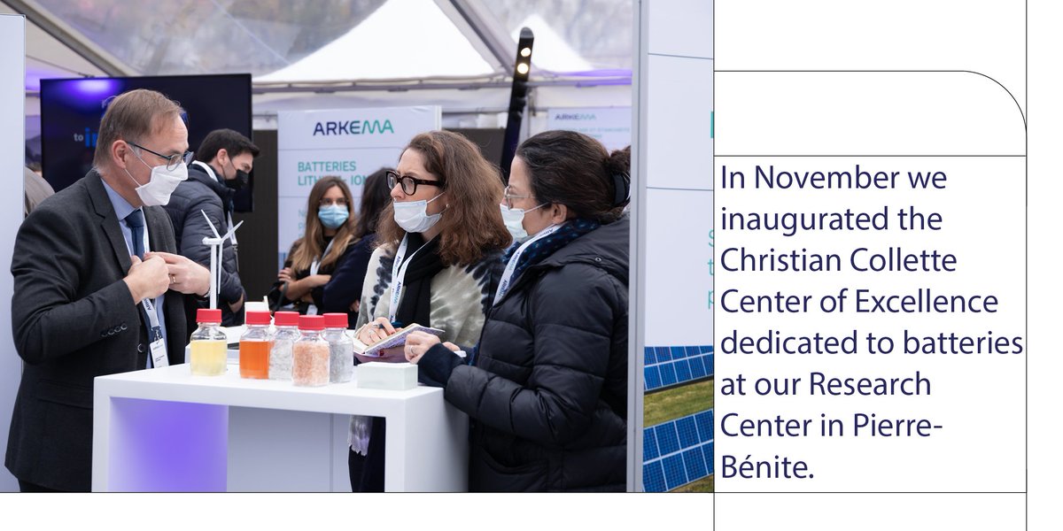 Arkema_group's tweet photo. At the end of the year, we accelerated our investments in #batteries⚡ with the inauguration of a Center of Excellence that will create a 50% increase in our #Kynar® PVDF fluoropolymer production capacities. https://t.co/vW4YjrGWRa