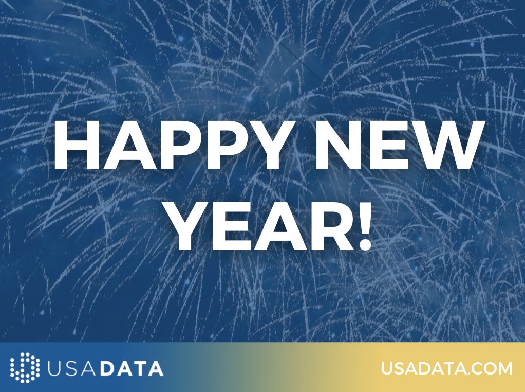 Happy New Year from the team at USADATA! Our offices will be closed Friday, December 31st. Wishing you a great 2022! #NewYears