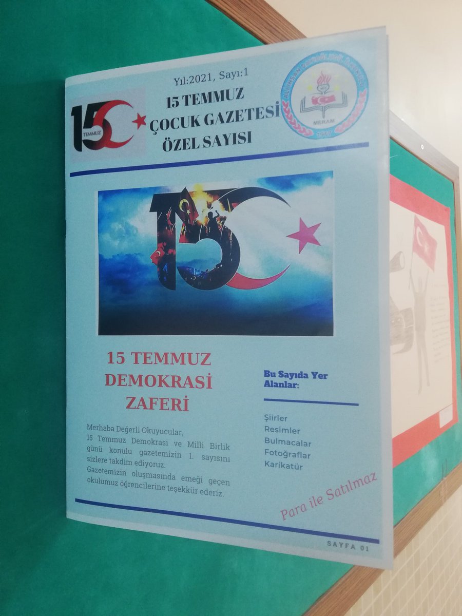 faik_konak's tweet photo. 15 TEMMUZ ÇOCUK DERGİMİZ ve ÇOCUK GAZETEMİZİN İLK SAYISI ÇIKTI.
@mustafakoca42 @MustafaKavus @yucelyucel0 @MeramGelisim #15Temmuz #mega https://t.co/YPuFdGM2ma