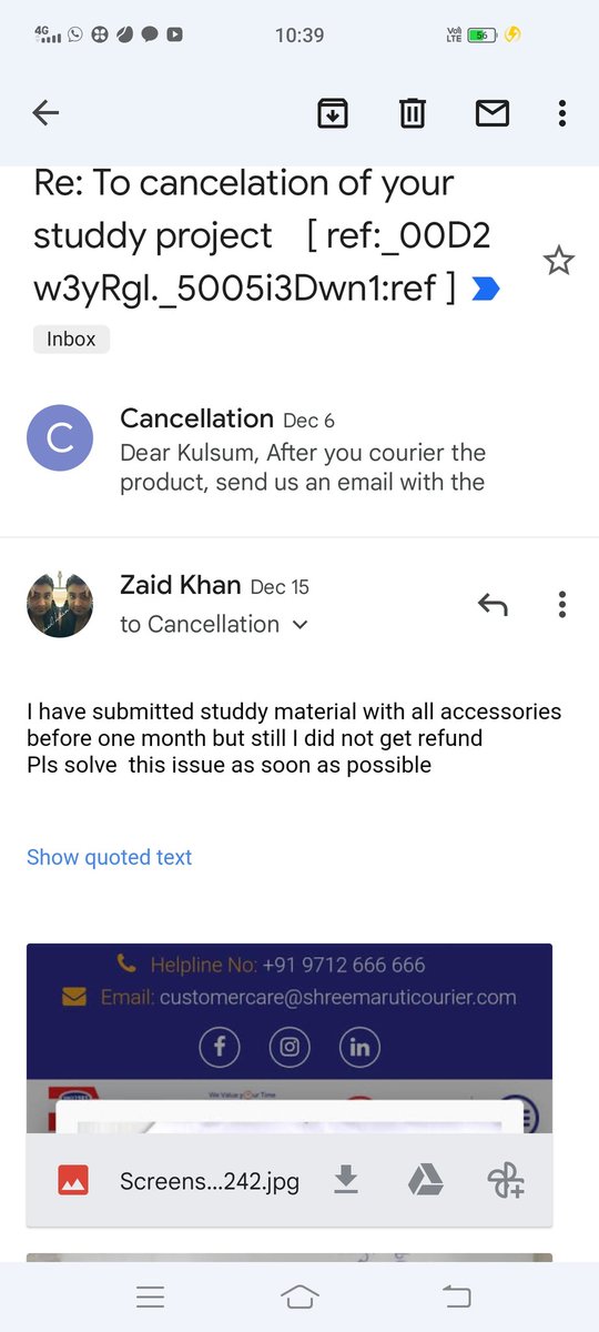 zaidluvs123's tweet photo. @BYJUS  i bought a studdy plan From byjus 
But due to some reson I could not continue this and I send request for cancellation whithin 15 days and Studdy material have been  dispatched before aprox 45 day 
Still I did not get refund pls solve this issue https://t.co/ACyiGWpFZl