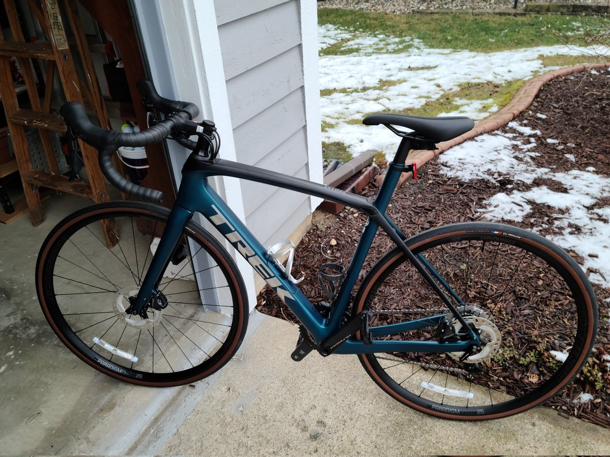 linwe19's tweet photo. The bike I ordered from @TrekBikes came in 3 months early.  Can't wait to get this thing out on the road next year!  @newbikeday https://t.co/p8KsWoSSdU