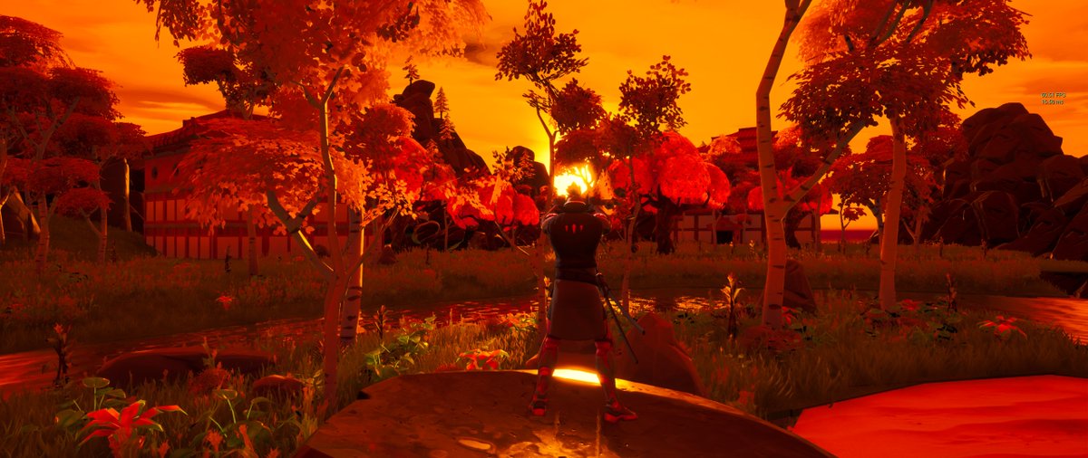 foohwooh's tweet photo. Made a quick little piece based off of the 'Ronin's Revenge' loading screen. #S1buildchallenge #FortniteCreative @MustardPlays https://t.co/iSwjob934d