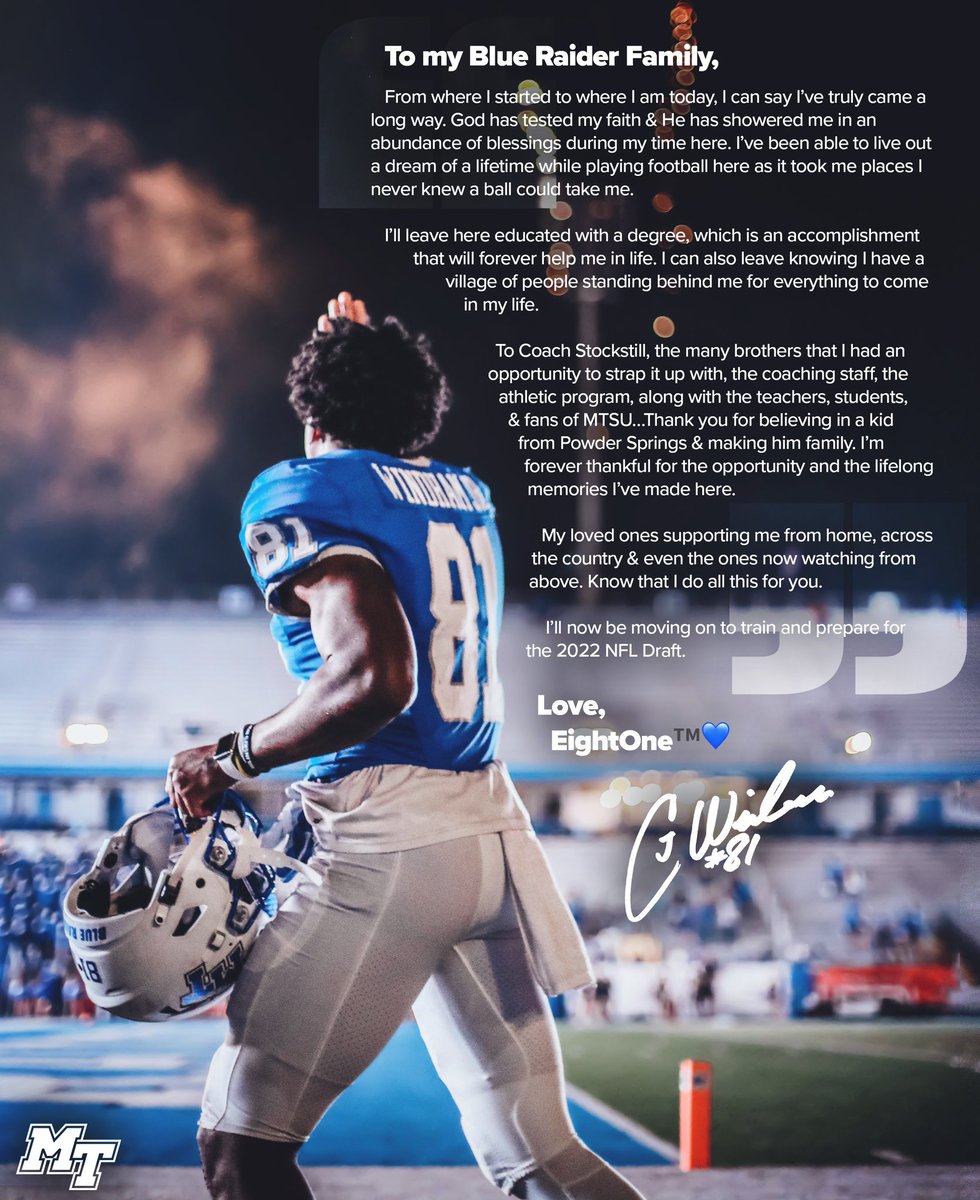 itscjwindham's tweet photo. Time for the next chapter💙MT, thank you for the experience of a lifetime.
EightOne™️✌🏾 https://t.co/P49Ke8Xmth