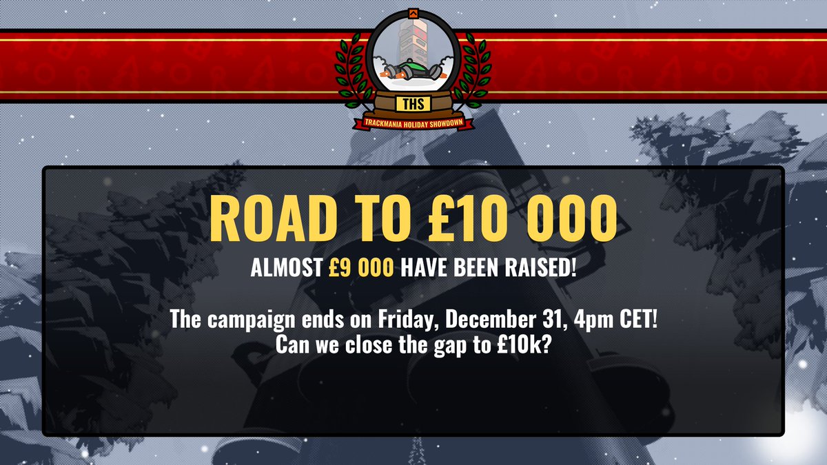 🏃‍♂️This is the finish straight! The campaign ends in less than 24 hours, but can we push the amount raised to the stretch goal of ten thousand pounds?

 👏 Let's give it all for <a href="/MindCharity/">Mind</a>! 👏

Donate here 👉 tiltify.com/+trackmania-ho…