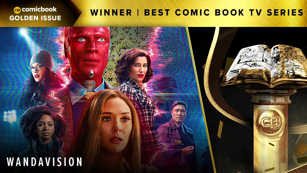 ComicBook's tweet photo. The 2021 https://t.co/mm6Alz3Dw0 #GoldenIssue Award for Best Comic Book TV Series goes to… #WandaVision!
https://t.co/KN3sUYiHLD https://t.co/nxMicWfmuL