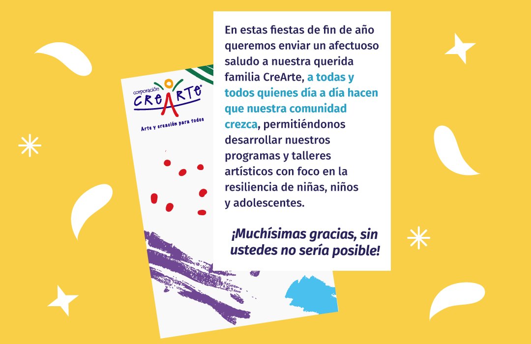 Nuestro deseo, para ustedes y sus familias, es que el año finalice con mucha alegría, tranquilidad y la convicción de que la labor que juntas y juntos hemos realizado a lo largo del año ha hecho de nuestra sociedad un lugar de mayor bienestar y amor para la niñez.🌟
