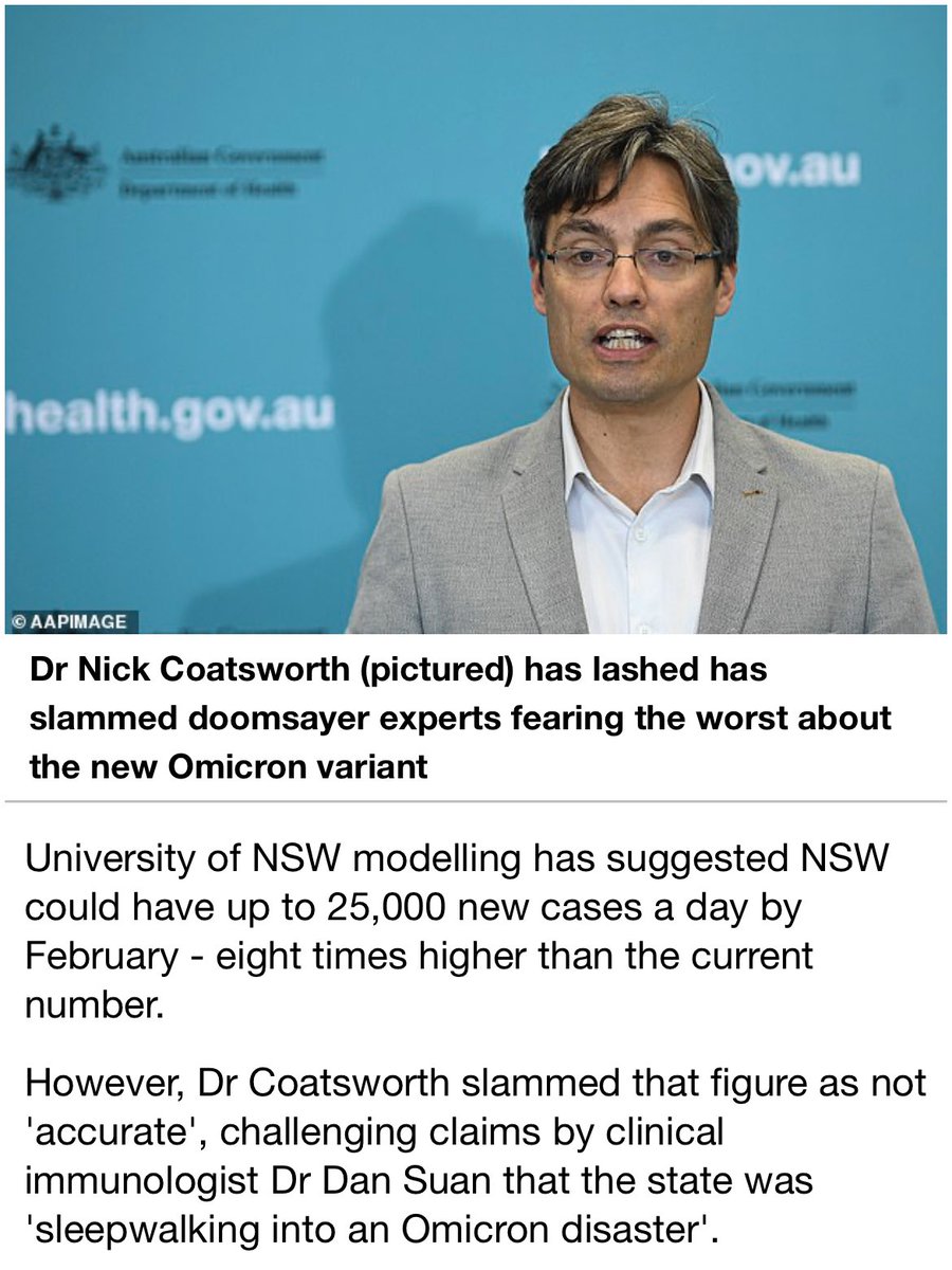 Just a reminder Dr Nick said this just a couple of weeks ago…. #nickcoatsworth #omicron #nswcovid